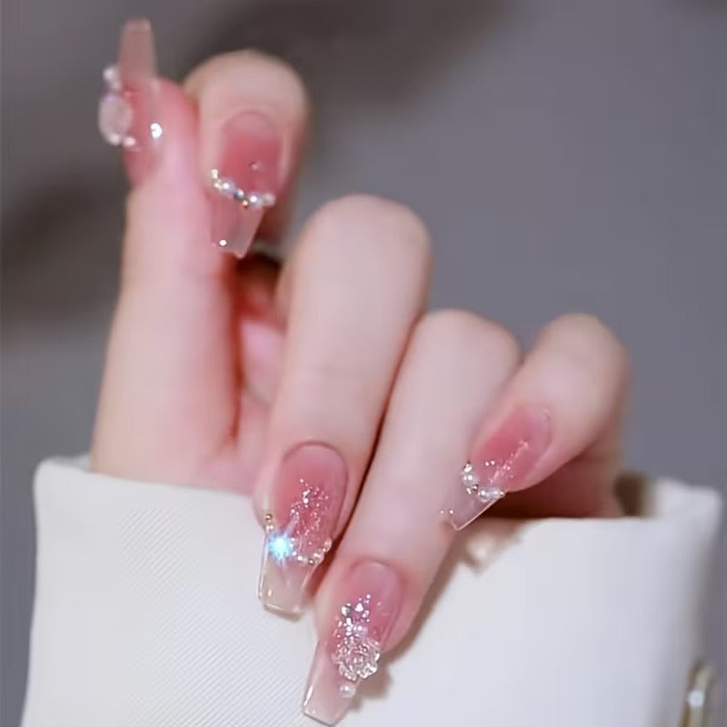 Camellia Rose Press-on Nail Set