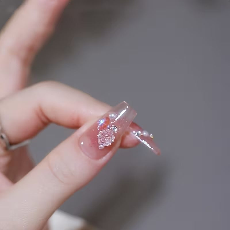 Camellia Rose Press-on Nail Set