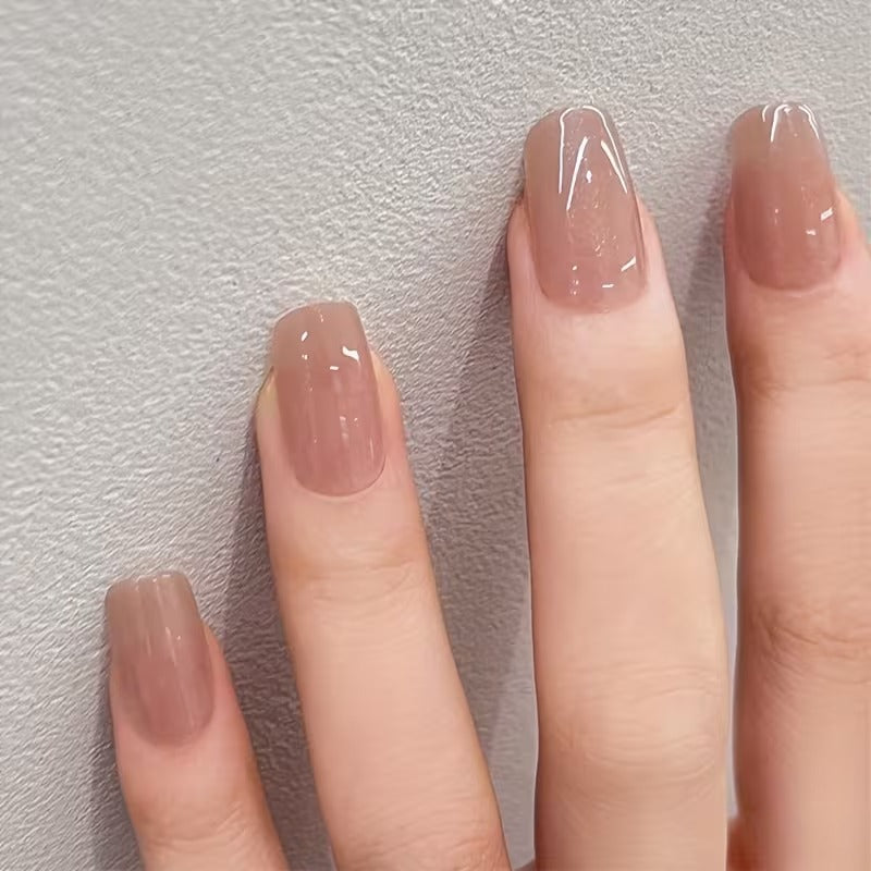 Glossy Square Press On Nails