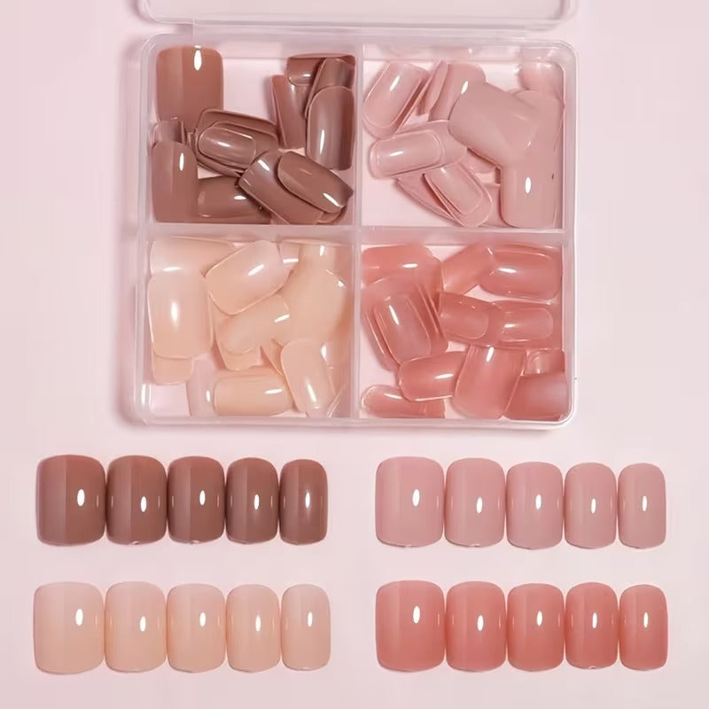 Square Press On Nails - 4 Colors