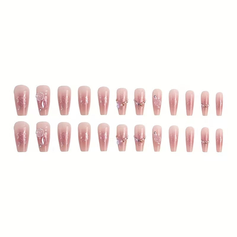 Camellia Rose Press-on Nail Set