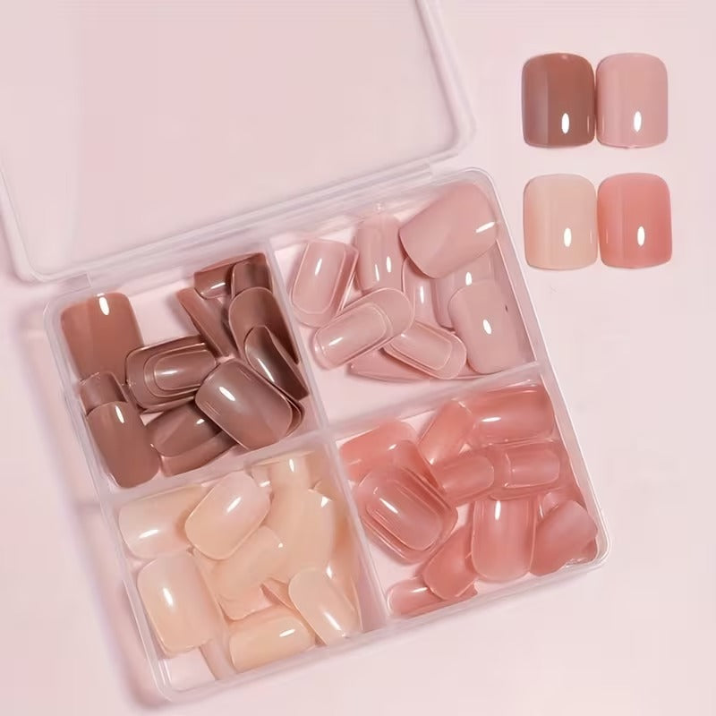 Square Press On Nails - 4 Colors